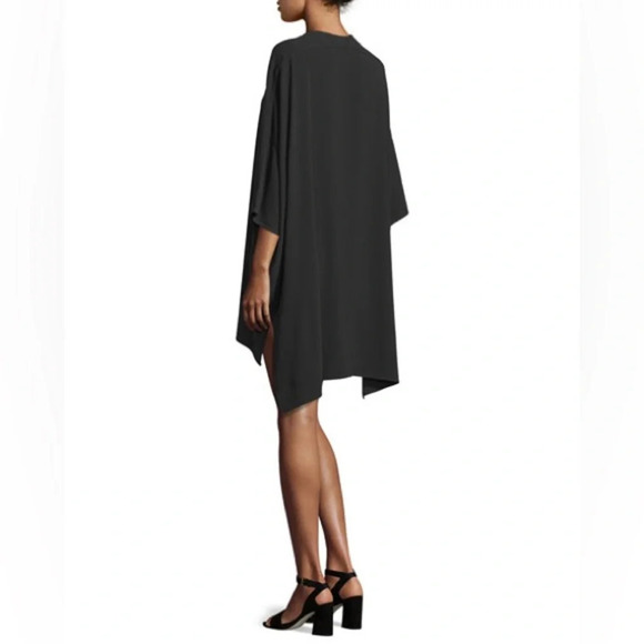 Diane Von Furstenberg Minimalist Madera Black Crepe Dress, size “P” Small - Picture 5 of 16
